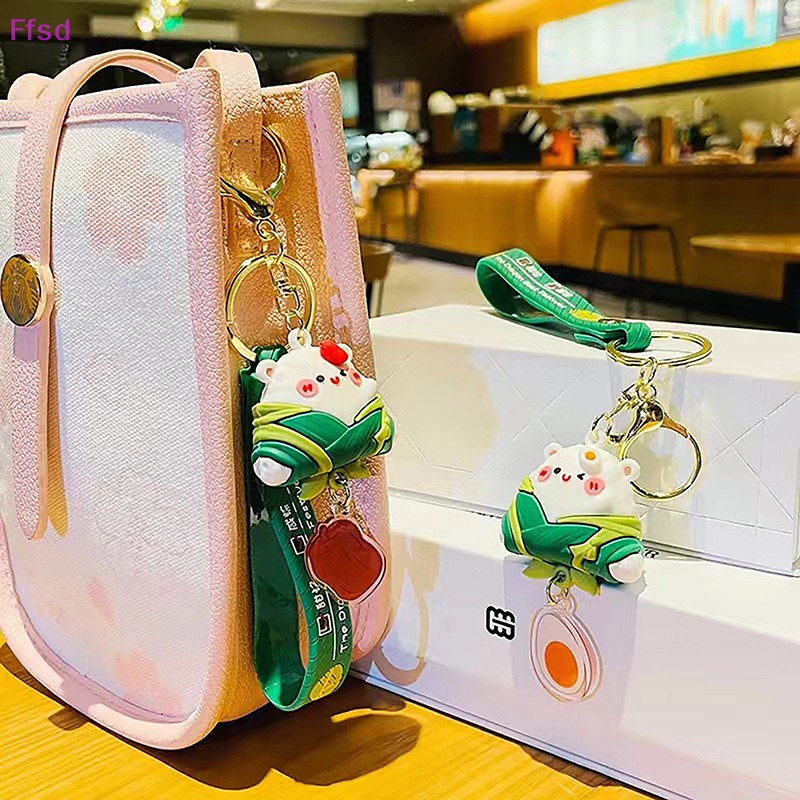 {Ffsd} Móc Khóa Hình Rồng Thuyền Hoạt Hình Sáng Tạo Zongzi Tinh Tế Dễ Thương Làm Quà Tặng Kỳ Nghỉ Và Túi Xách