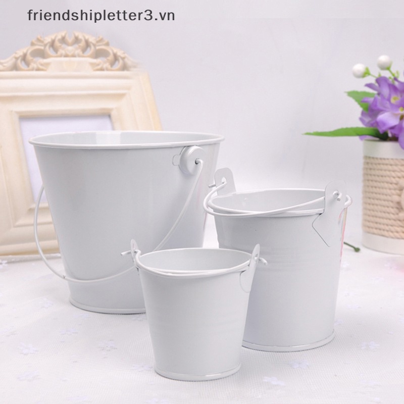 Xô Kim Loại Mini Đựng Kẹo Nhiều Màu Trang Trí Tiệc Cưới DIY