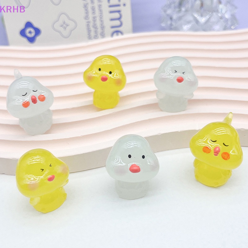 Tượng Gà Hoạt Hình Ba Chiều Bằng Nhựa Resin Màu Dạ Quang Dễ Thương Để Bàn Trang Trí Nhà Cửa / Xe Hơi Mới