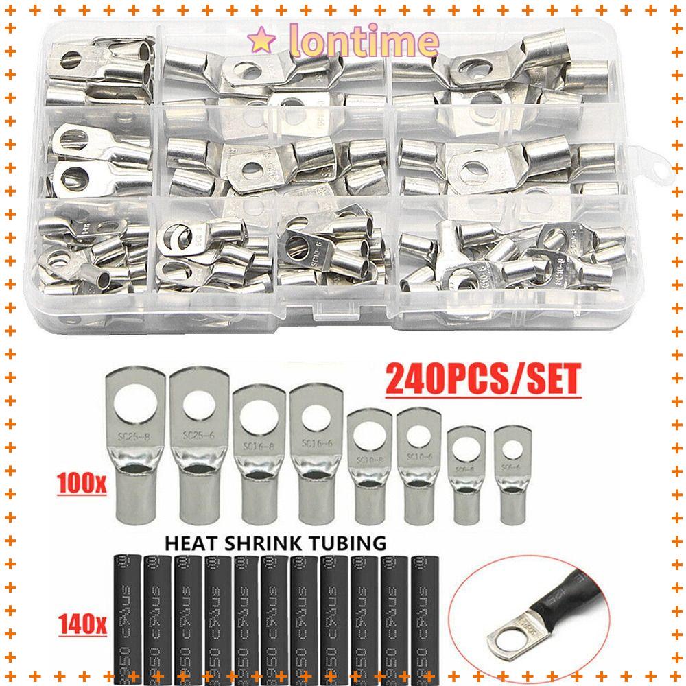 Set 240 Vòng Nối Dây Điện Đầu Cuối Bằng Đồng Chuyên Dụng