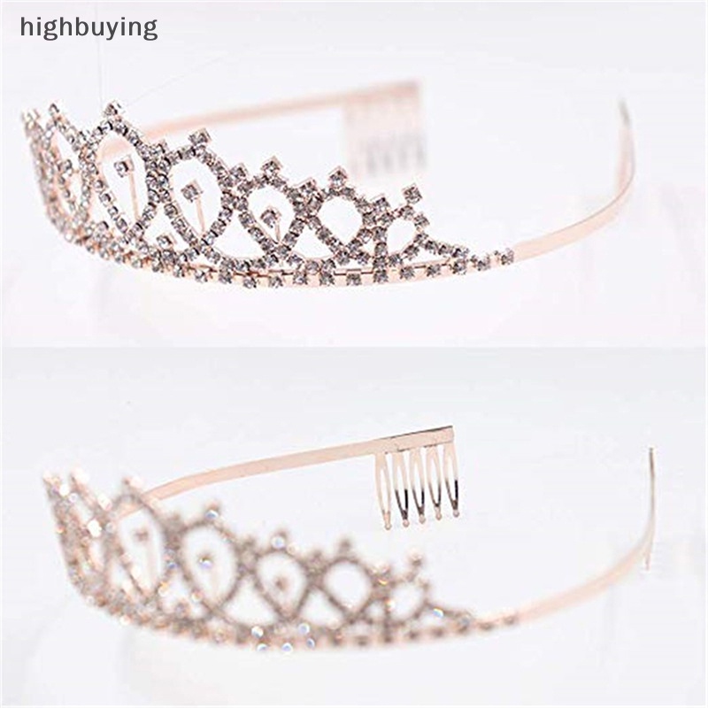 Set 1 Băng Đô Vương Miện Đính Đá Thời Trang Cho Nữ