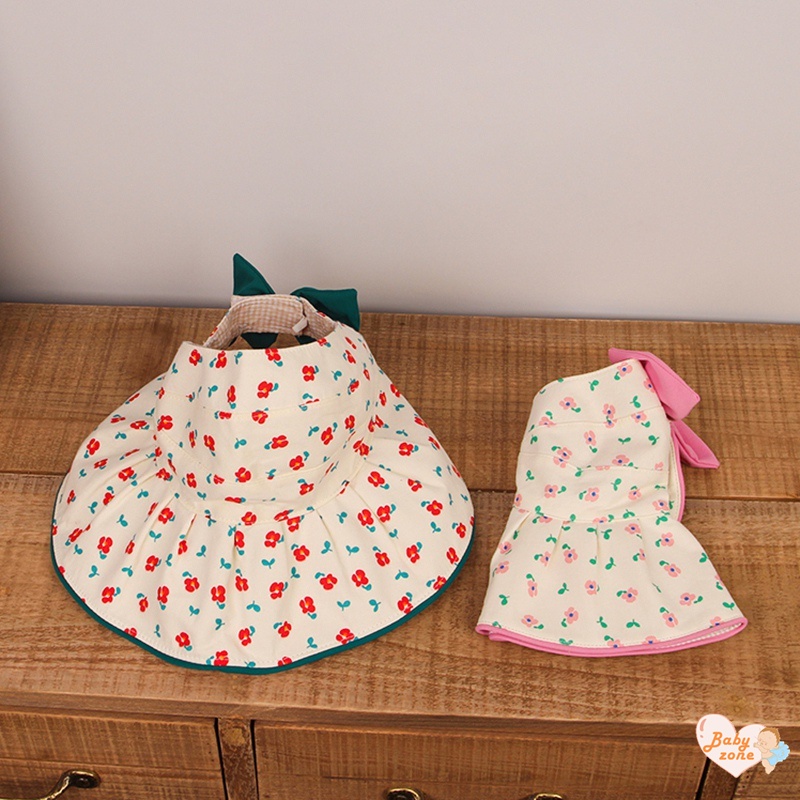 Khung Thành Cho Bé Chất Lượng Cao❤Mũ Chống Nắng Trọng Lượng Nhẹ In Họa Tiết Hoa Thời Trang Và Ngọt Ngào Cho Bé Gái