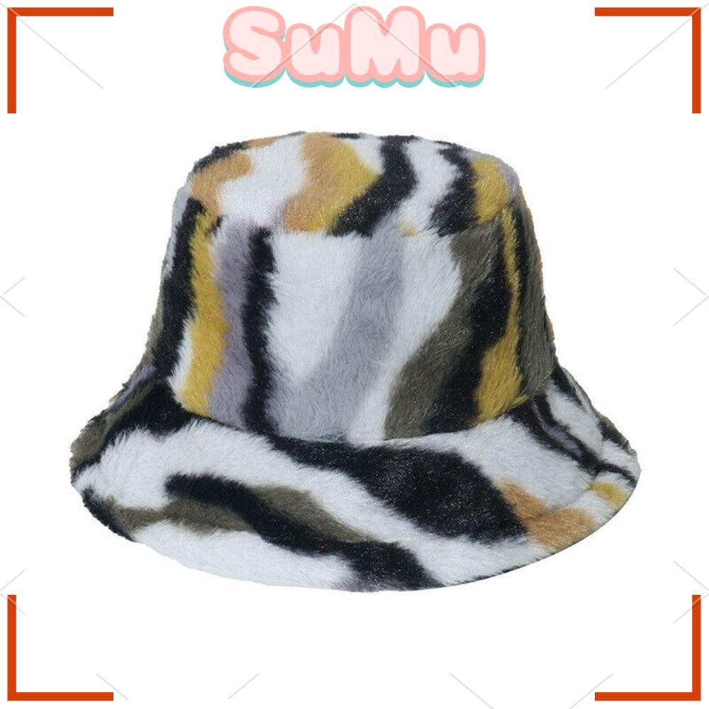 Mũ Bucket Giả Lông Thú Ấm Áp Thời Trang Mùa Đông