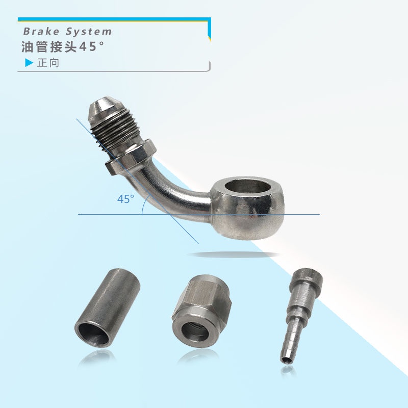 Đầu Ống Dẫn Dầu Phanh 0 / 28 / 75 Độ M10 Bằng Inox Chuyên Dụng Cho Xe Mô Tô