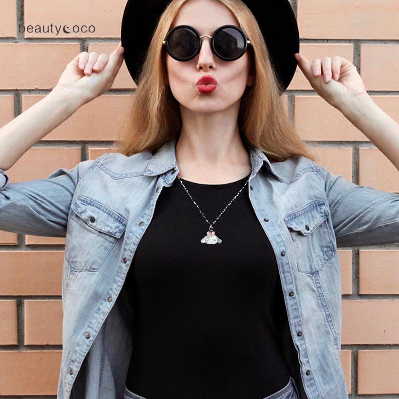 Beautycoco🍊Sanrio Vòng cổ Mặt Hình Chú Chó Kuromi Đáng Yêu Dành Cho Nữ,vòng cổ cặp đôi,sinh viên vòng cổ