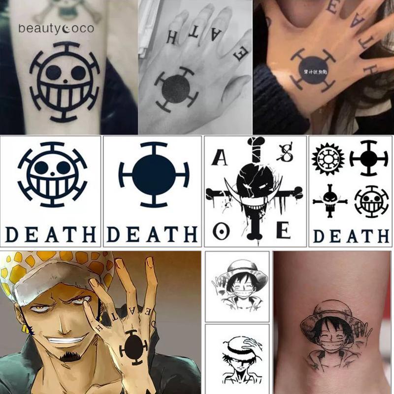 Beautycoco🍊Hình xăm dán họa tiết One Piece lâu trôi giữ màu lên đến 2 tuần chống thấm nước hợp thời trang