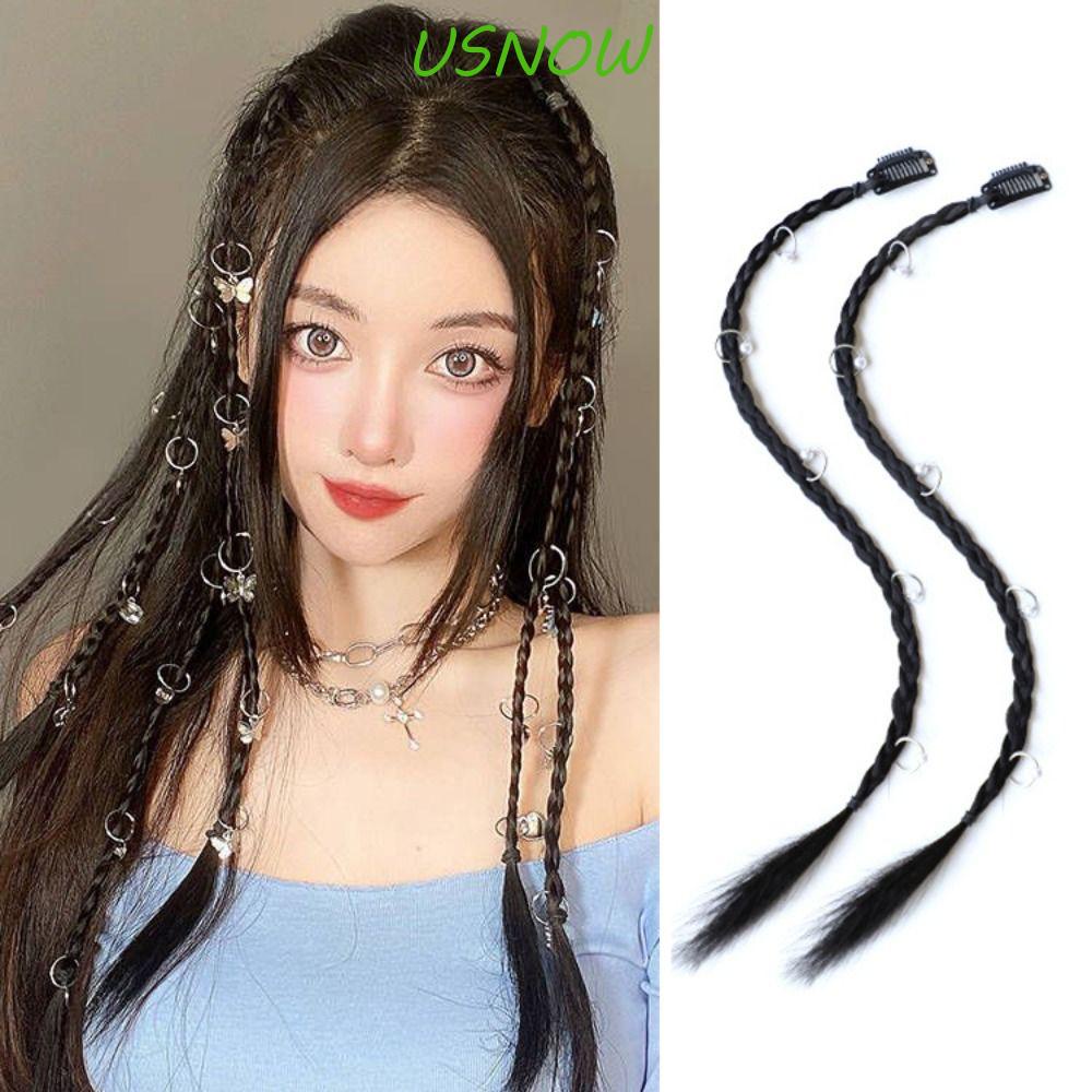 Tóc Giả Thắt Bím Đuôi Ngựa Bằng Sợi Tổng Hợp Chất Lượng Cao Y2K DIY