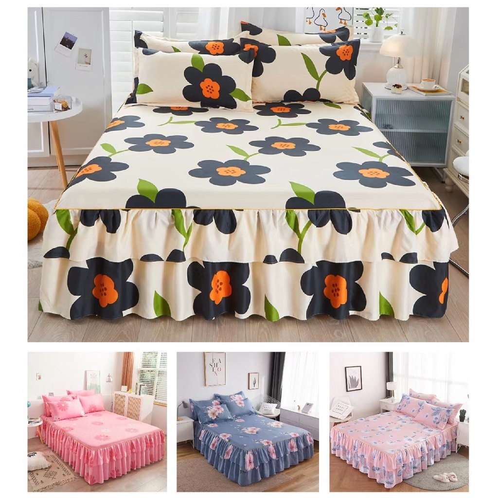 Ga Trải Giường Chống Trượt Thiết Kế Đơn Giản 3.5 ft. / 4 ft. / 5 ft. / 6ft