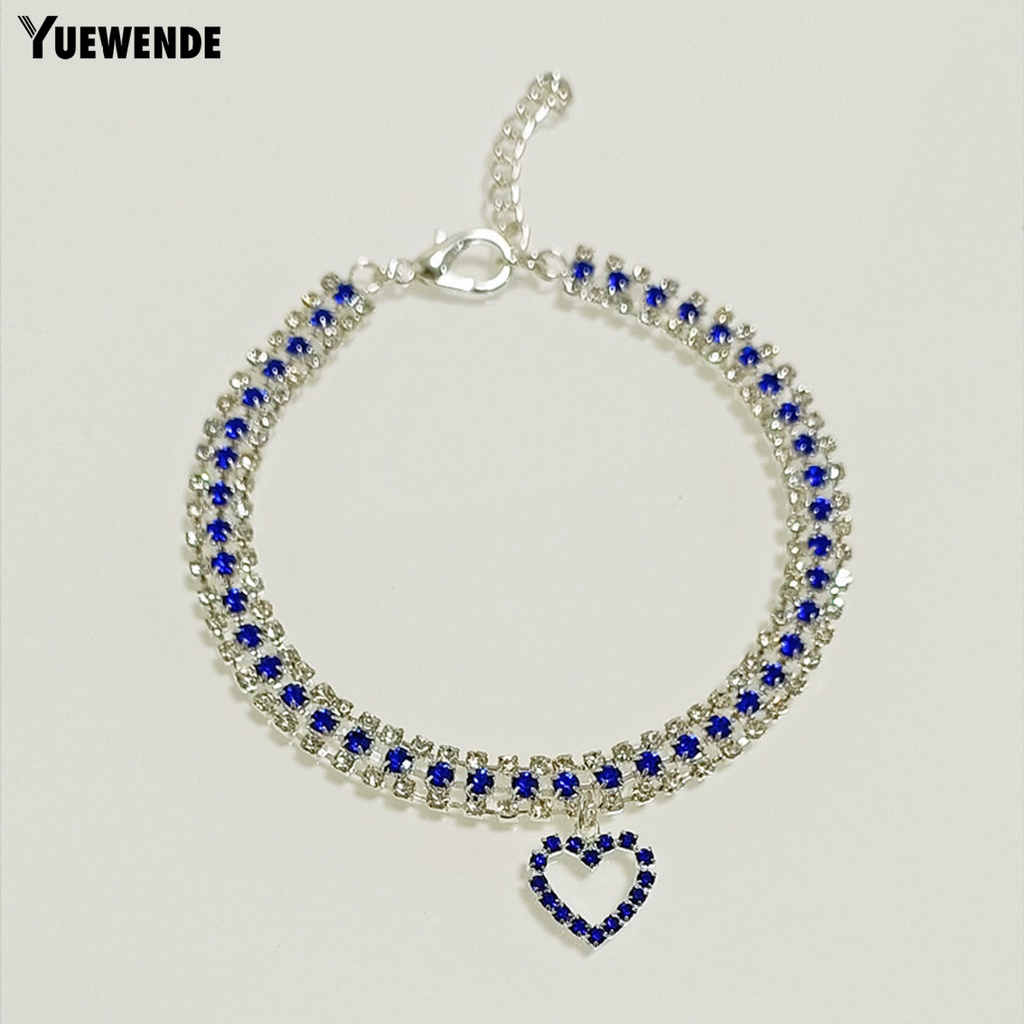 Vòng Cổ Hình Trái Tim Đính Đá Thời Trang Cho Thú Cưng