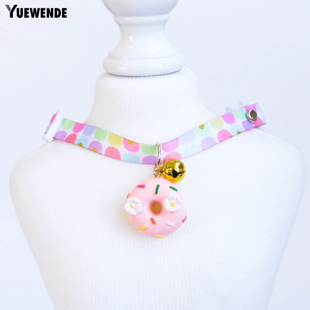 Vòng Cổ Hình Bánh Donut Có Thể Điều Chỉnh Cho Thú Cưng