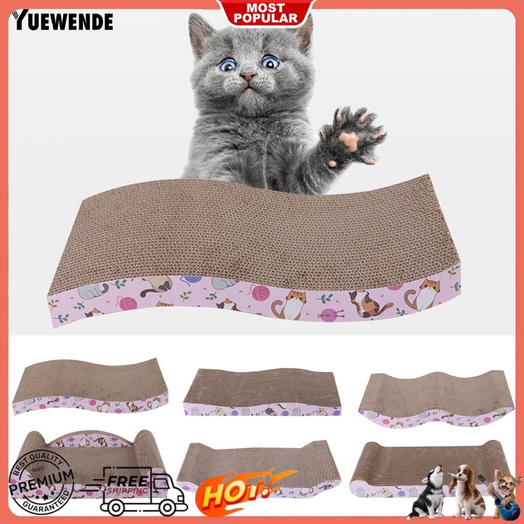 Yq.e Bảng Cào Móng Dày Dặn In Nhiều Kiểu Dáng Đáng Yêu Chống Liếm Vết Nứt Cho Mèo Cưng