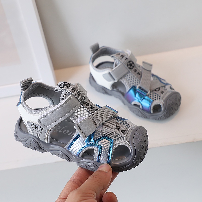 Giày Sandal Đế Mềm Chống Đá Hở Ngón Thời Trang Mùa Hè 2023 Cho Bé 1-12 Tuổi