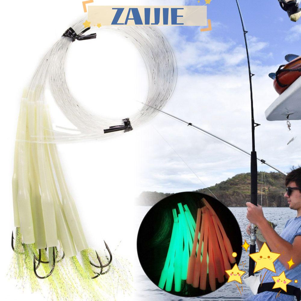 Mồi Câu Cá Zaijie 24 Dây Phát Sáng Trong Tối Móc Câu Cá Cán Dài Chuyên Dụng Chất Lượng Cao