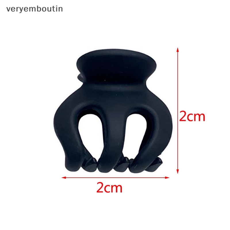 Bộ 6 Kẹp Tóc Mini Bằng Acrylic Màu Đen Hình Hoa Dành Cho Nữ