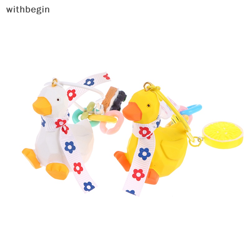 Móc Chìa Khóa Hình Vịt Vàng Hoạt Hình Dễ Thương