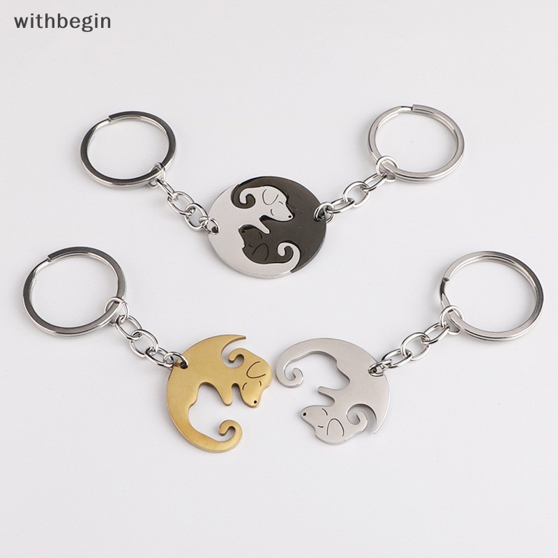 Móc Khóa Hình Chú Chó Dễ Thương Bằng Thép Không Gỉ Chống Thất Lạc