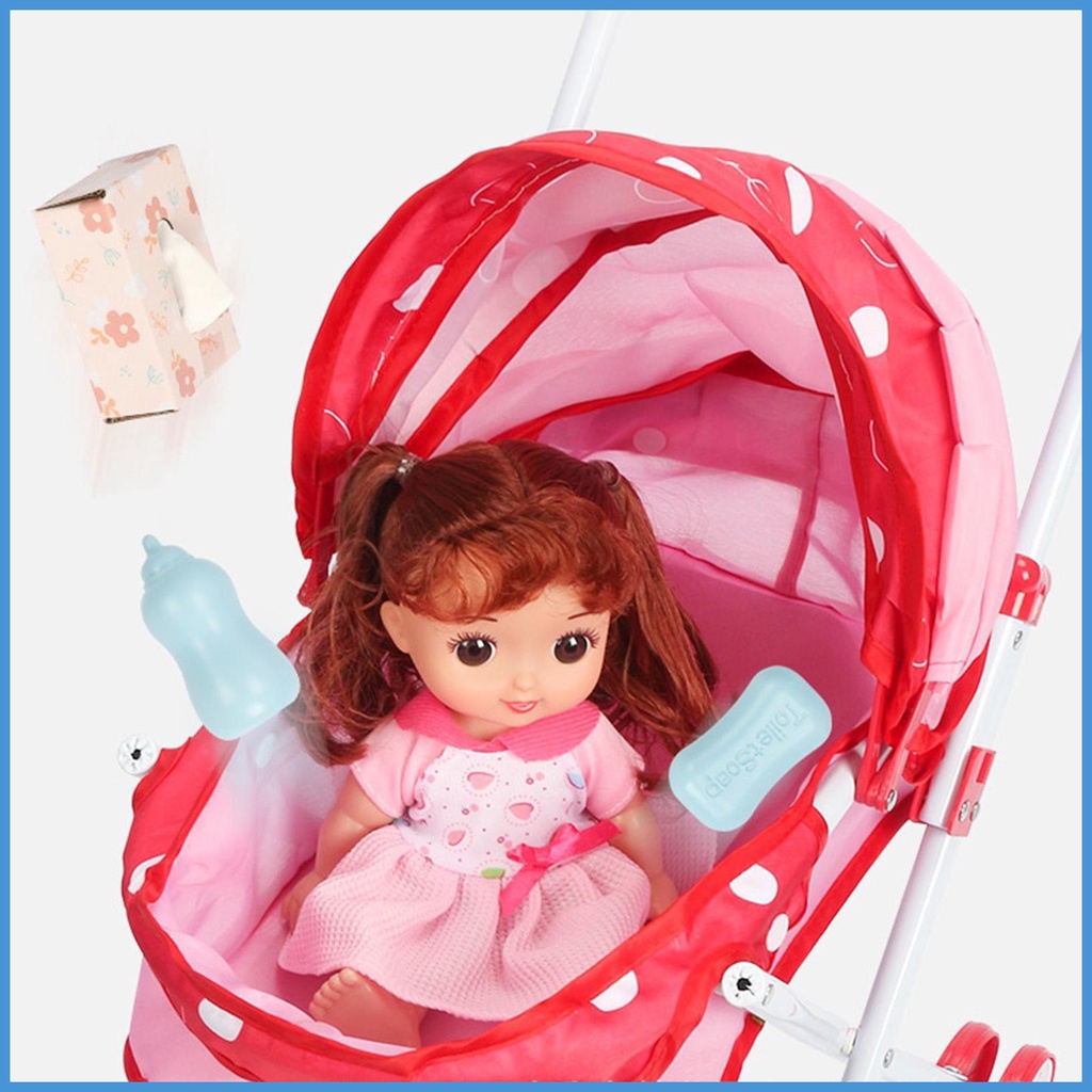 Xe Đẩy Búp Bê Đồ Chơi Mềm Mại Linh Hoạt Có Thể Tái Sử Dụng