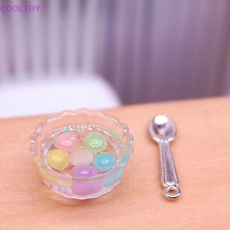 1 Bộ Bánh Bao Và Muỗng Mini Tỉ Lệ 1: 12 Trang Trí Nhà Búp Bê