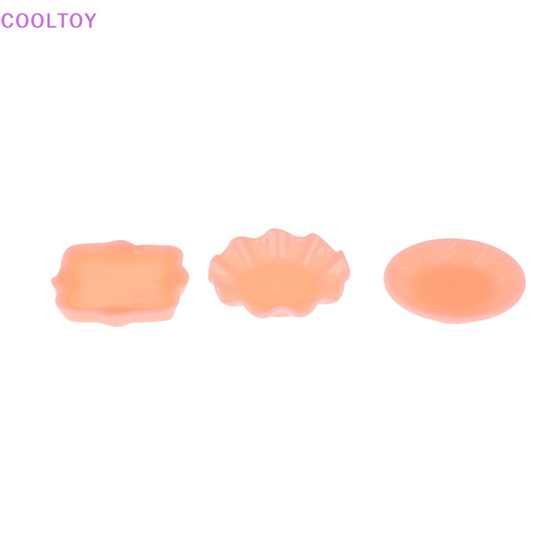 Set 3 Đĩa Tròn / Vuông Bằng Ren Trang Trí Nhà Búp Bê 1: 6