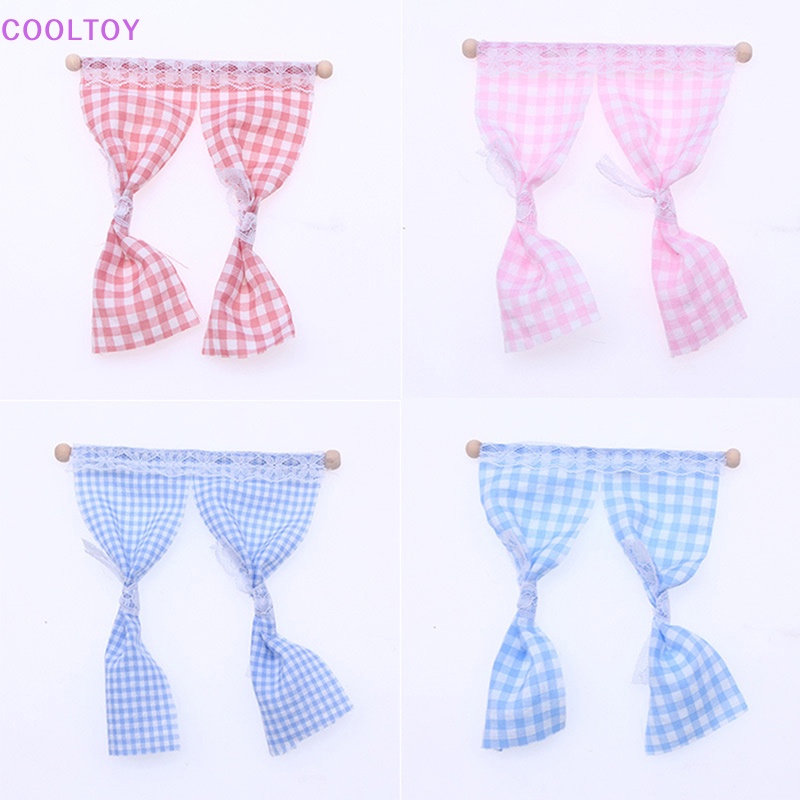 1 Rèm Cửa Ren Xinh Xắn Cho Nhà Búp Bê Tỉ Lệ 1: 12