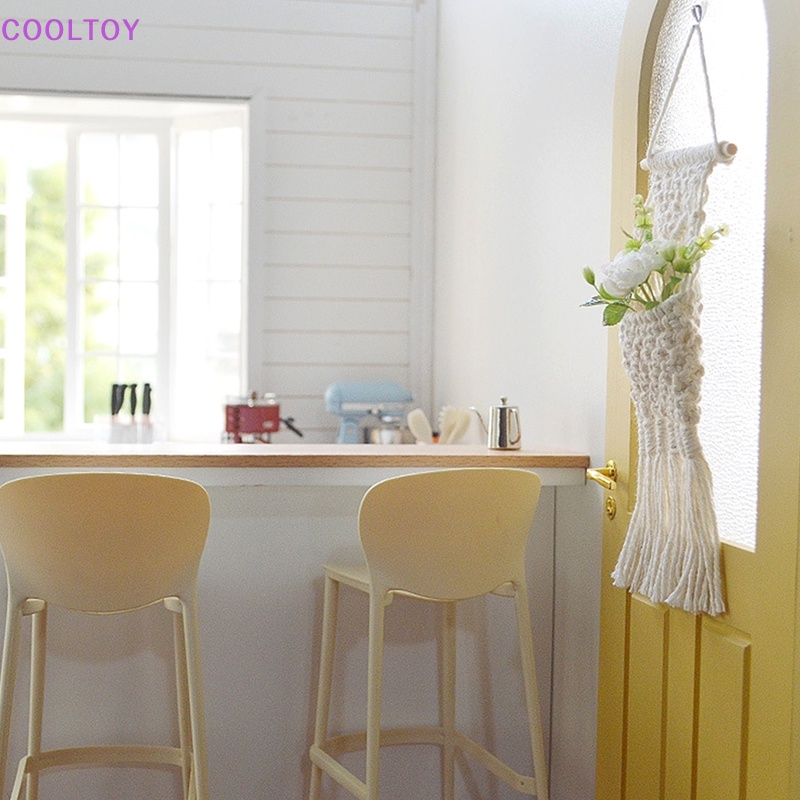 Thảm Dệt Màu Trắng Treo Tường Trang Trí Nhà Búp Bê Phong Cách Bohemian