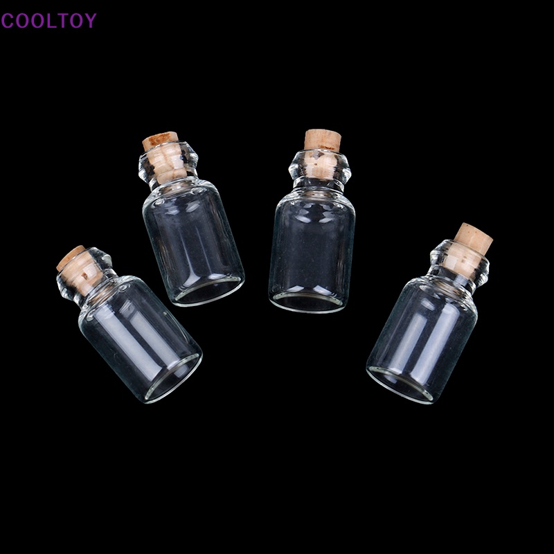 Set 4 Bình Thủy Tinh Rỗng Mini Trang Trí Nhà Búp Bê   Hot!