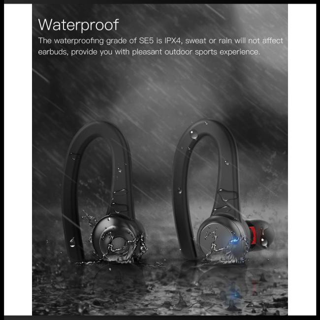 Tai Nghe Thể Thao Zevaret Se5 Kết Nối Bluetooth 5.0 Không Dây Chống Thấm Nước Chất Lượng Cao