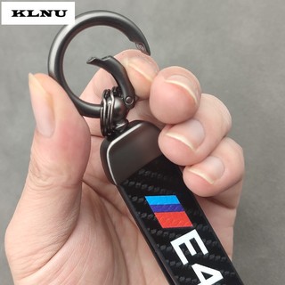 Móc Chìa Khóa Bằng Da Và Sợi Carbon Cao Cấp Cho BMW E46 E30 E36 E60 E87 E39 E90