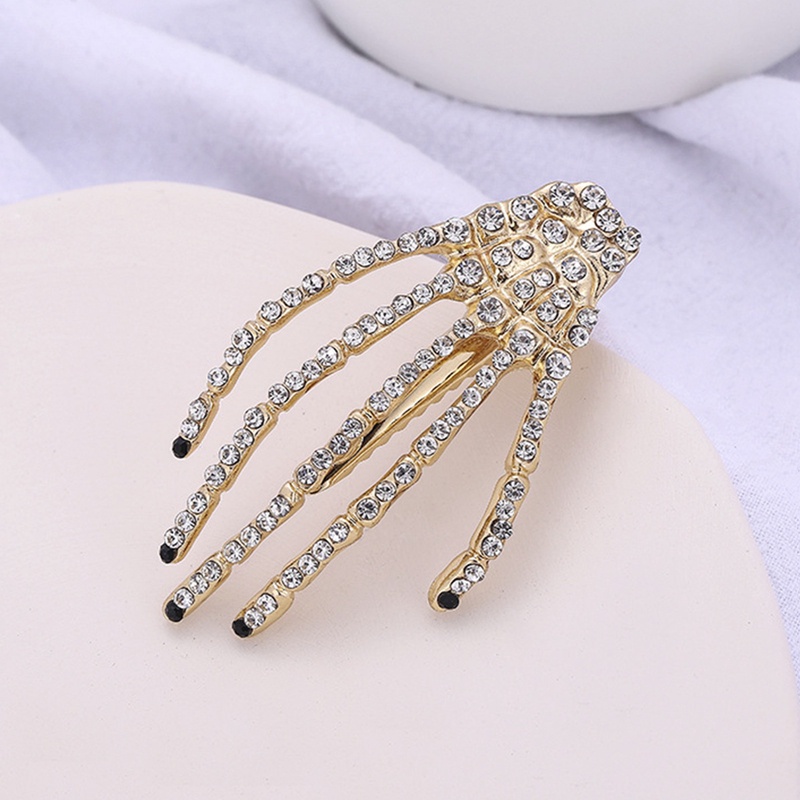 Kẹp TóC HìNh Bộ Xương BàN Tay ĐíNh Kim Cương Giả ThờI Trang Cho Nữ