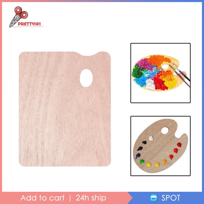 [Prettyia1] Bảng Trộn Màu Nước Vẽ Tranh DIY Bằng Gỗ Cho Người Mới Bắt Đầu