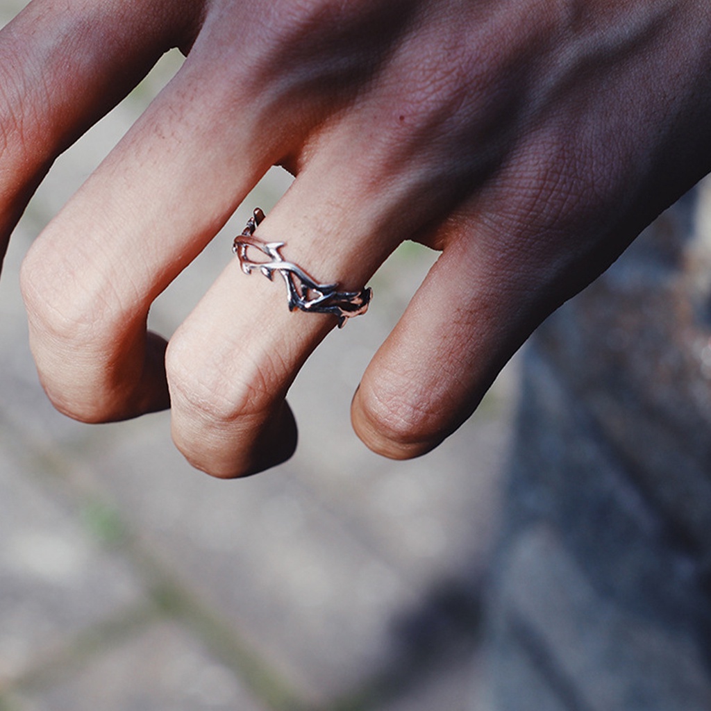 1 Nhẫn Màu Trơn Đơn Giản Dễ Phối Đồ Thời Trang Punk