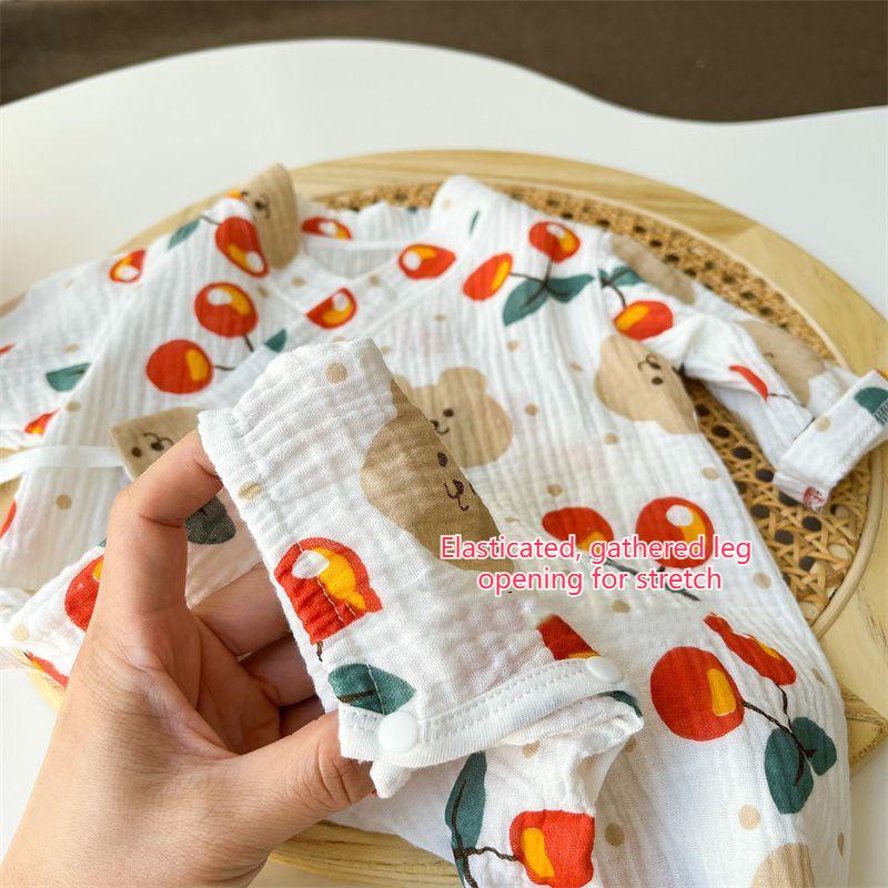 Bộ Body Cho Bé Trai Bộ Body Cho Bé Sơ Sinh Jum Cho Bé Gái Áo Liền Quần Tay Dài Bằng Cotton In Họa Tiết Hoạt Hình Động Vật Dễ Thương Thời Trang Mùa Hè Cho Bé Sơ Sinh