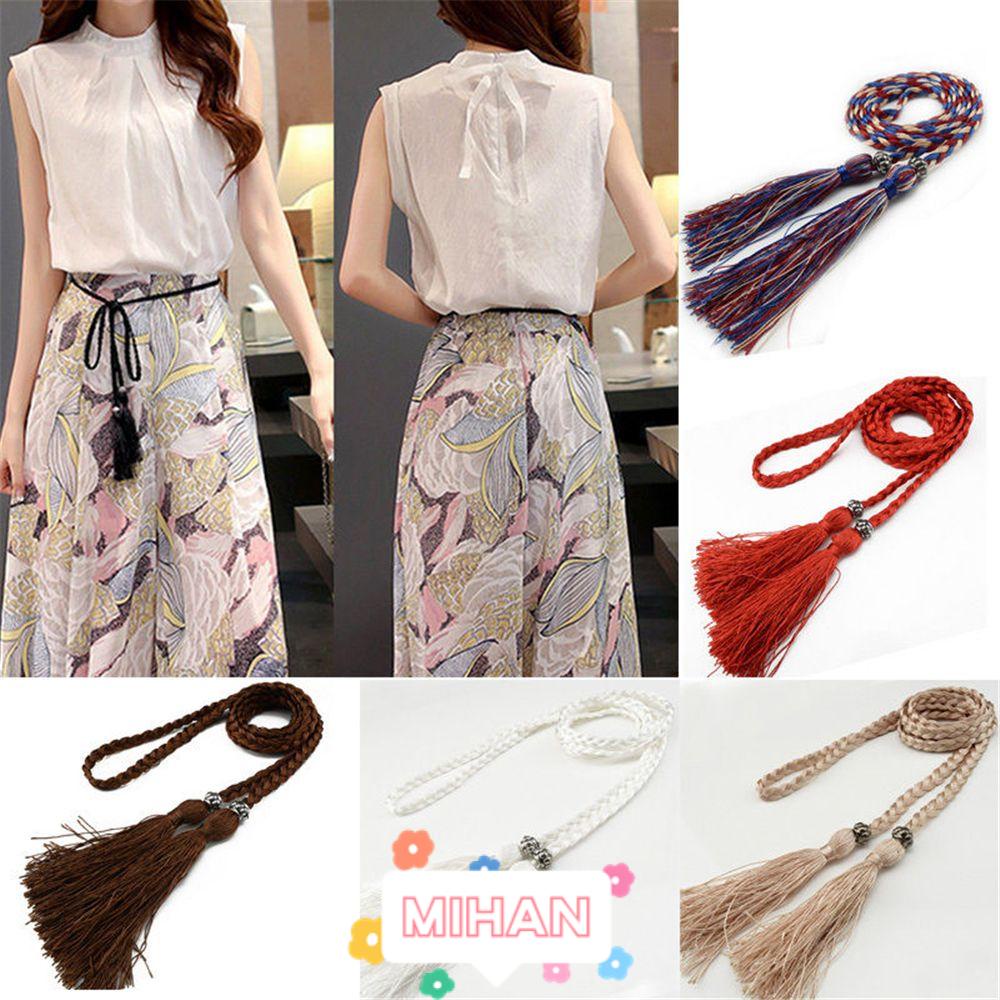 Thắt Lưng Bện Dây Tua Rua MIHAN1 Cho Nữ