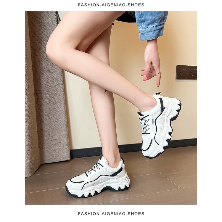 Giày Thể Thao Đế Bằng Phối Lưới Phong Cách Năng Động Trẻ Trung Dành Cho Nữ