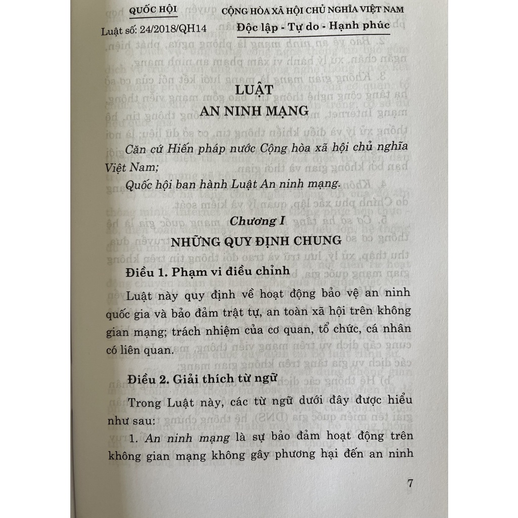 Sách Luật An Ninh Mạng  - Nhà Sách Sự Thật