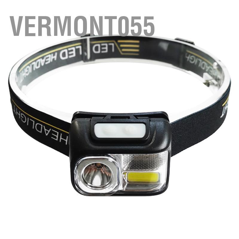 Vermont055 Đèn Pha LED Ánh Sáng Mạnh Tầm Xa Di Động Cảm Ứng Sạc USB Dành Cho Câu Cá Chạy Đêm Ngoài Trời