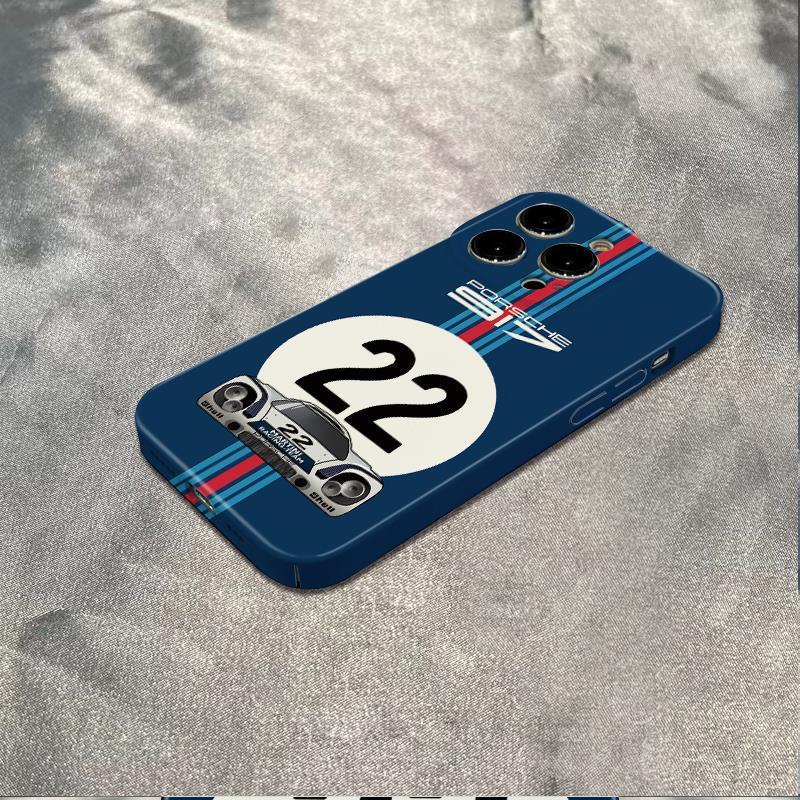 Ốp Điện Thoại Porsche Chống Sốc Màu Xanh Dương Đơn Giản Cho Apple iPhone Max121114Vỏ Pro78 136ins 4KBS