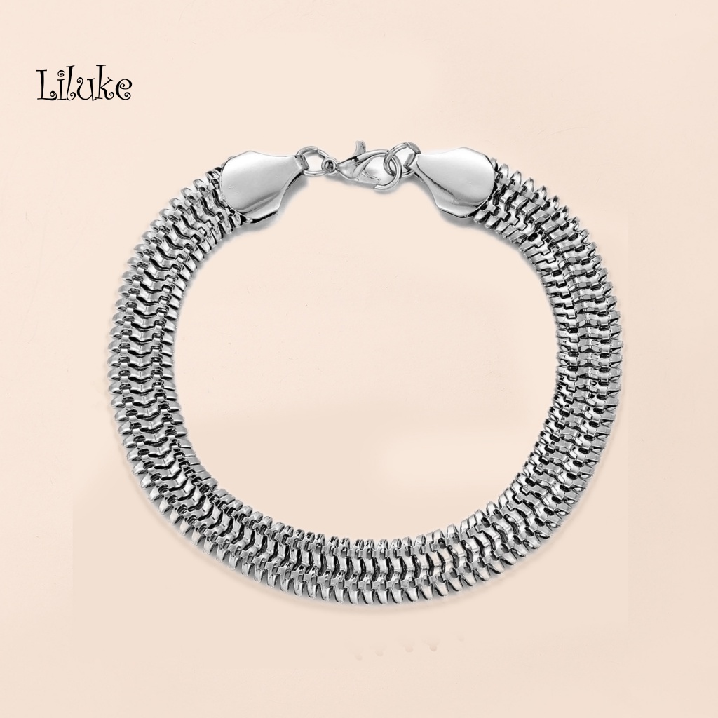 Vòng Tay Hợp Kim Dây Xích Kiểu Dáng Hình Học Cá Tính Thời Trang Cho Nam