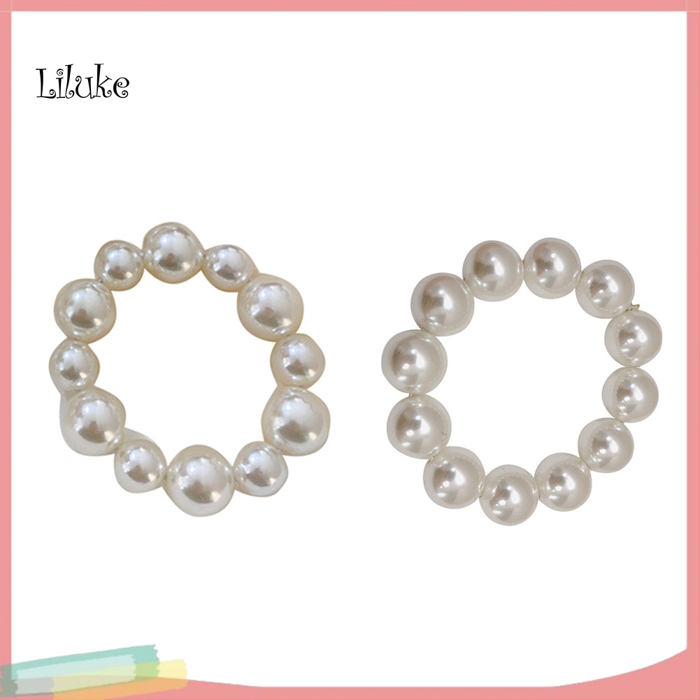 Set 2 Dây Cột Tóc Nữ Đính Ngọc Thời Trang