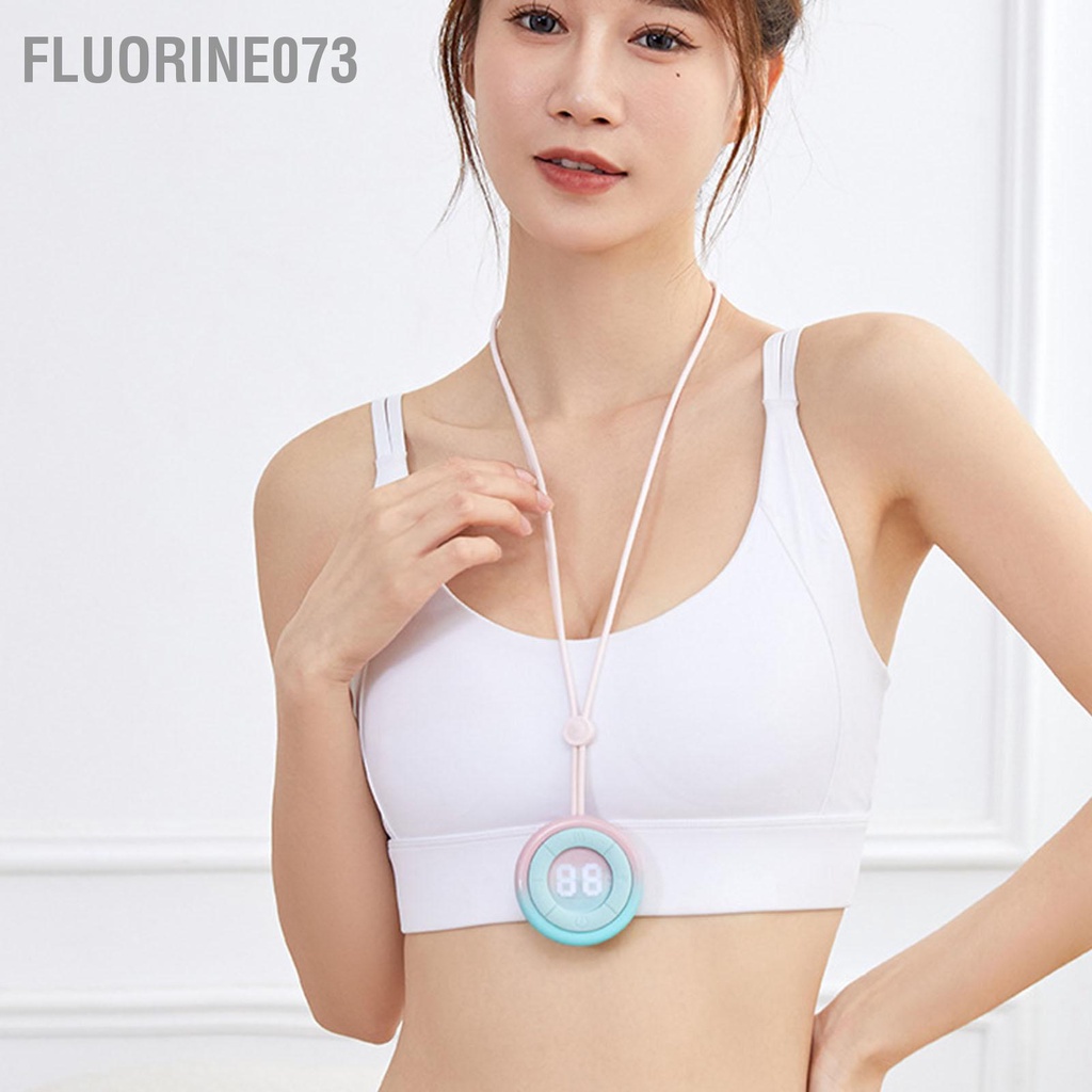 Fluorine073 Máy mát xa cổ hình mặt dây chuyền có nhiệt mini cầm tay để thư giãn