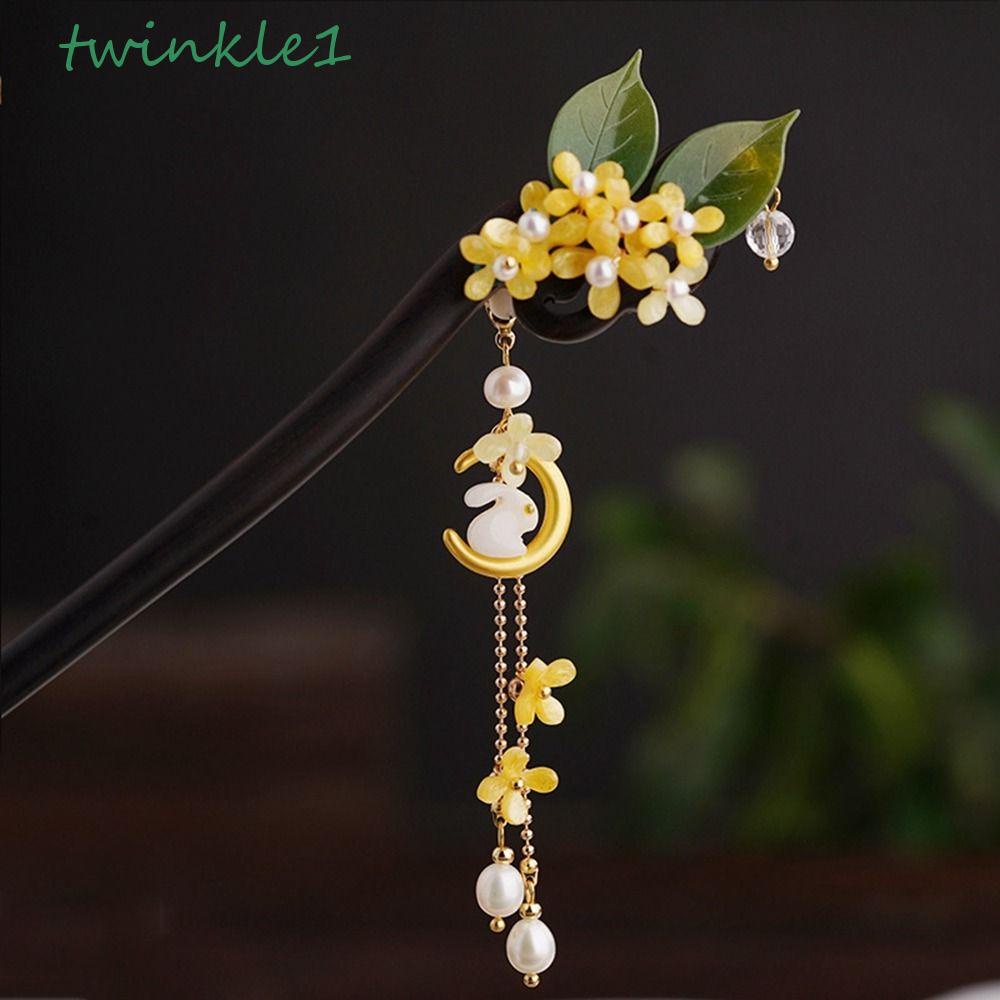 Trâm Cài Tóc Bằng Gỗ Phối Tua Rua Phong Cách Trung Hoa Cổ Điển Cho Nữ