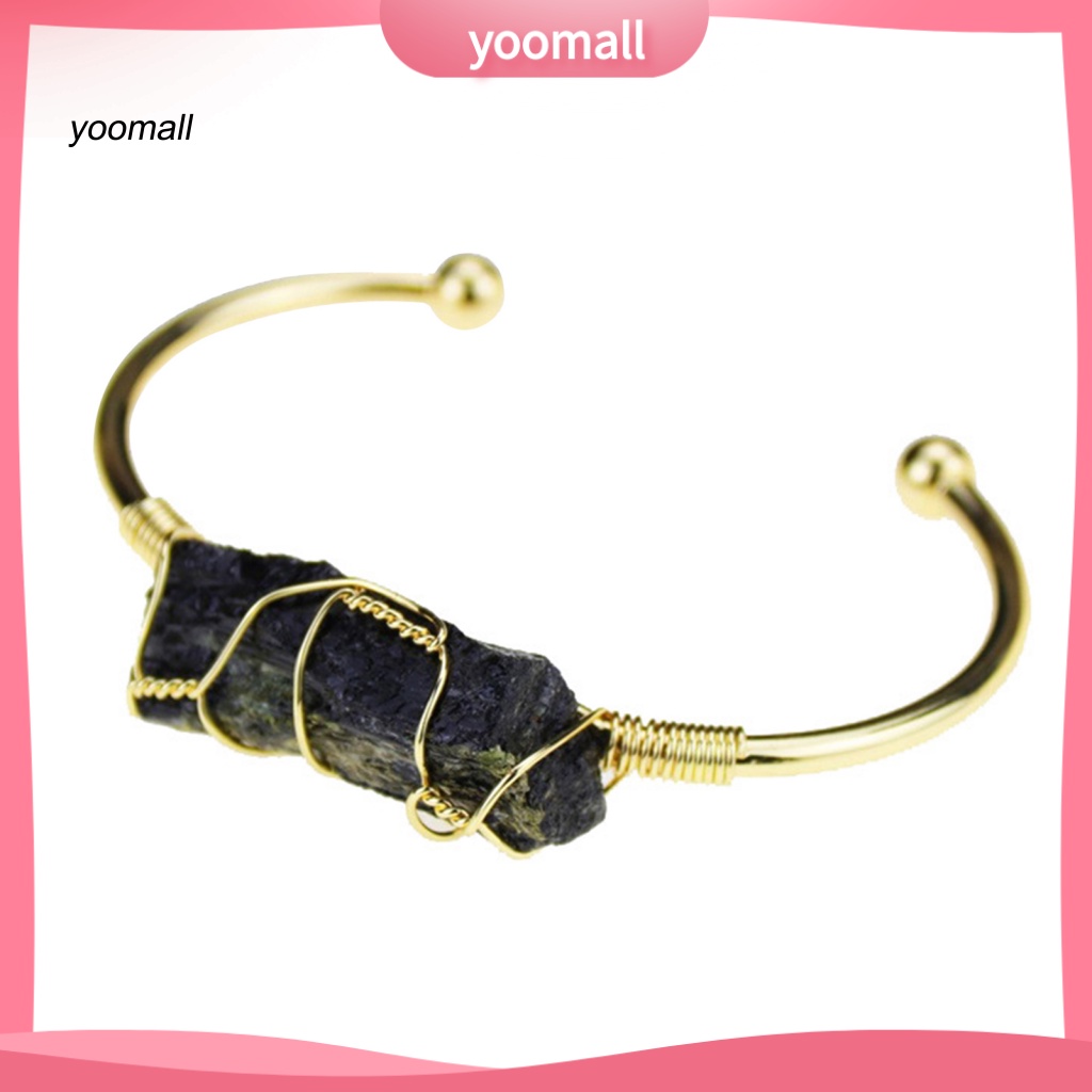 Vòng Đeo Tay Dạng Hở Bằng Hợp Kim Tự Nhiên Có Thể Điều Chỉnh Cho Nữ