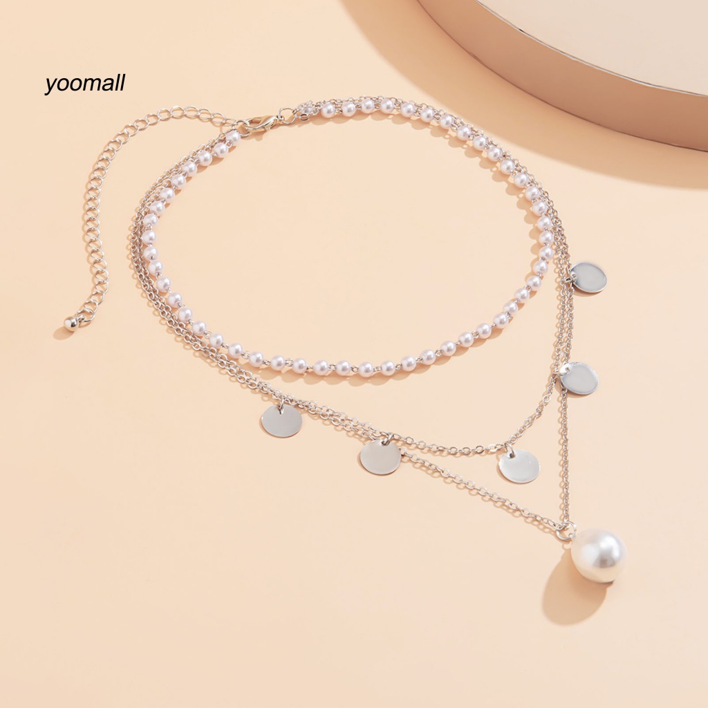 Vòng cổ Nhiều Lớp Đính Ngọc Trai Nhân Tạo Thời Trang Dành Cho Nữ