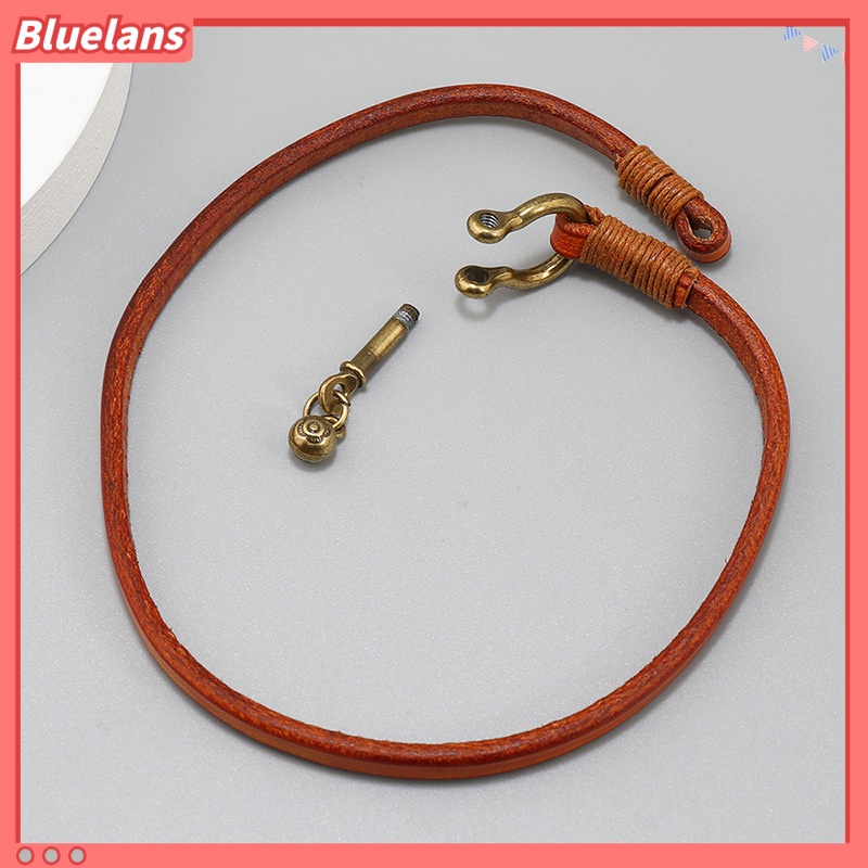 [BLS] Vòng Đeo Tay Da Hai Vòng Khóa Ngựa Đơn Giản Sáng Tạo Kiểu Âu Mỹ Cổ Điển Dành Cho Nam