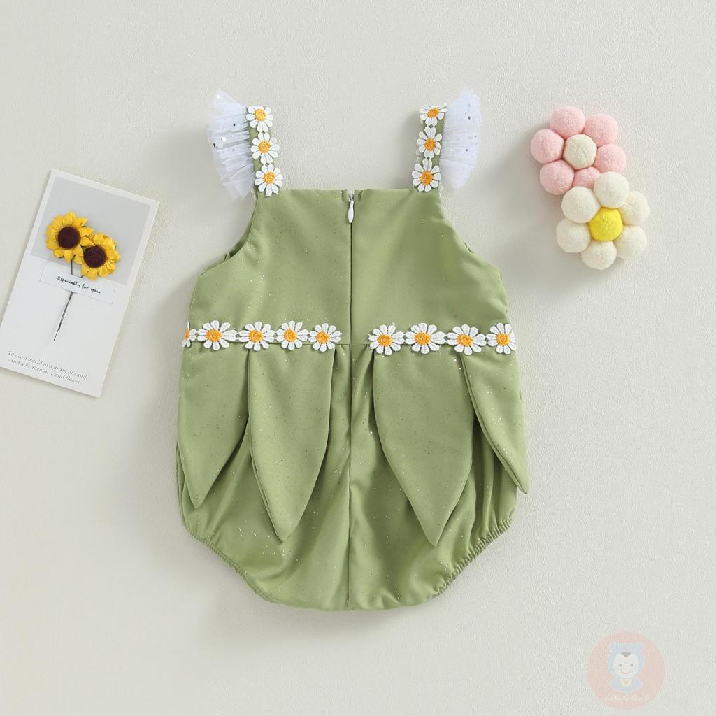 Áo Liền Quần Sát Nách In Hoa Cho Bé Gái LAA6-Baby