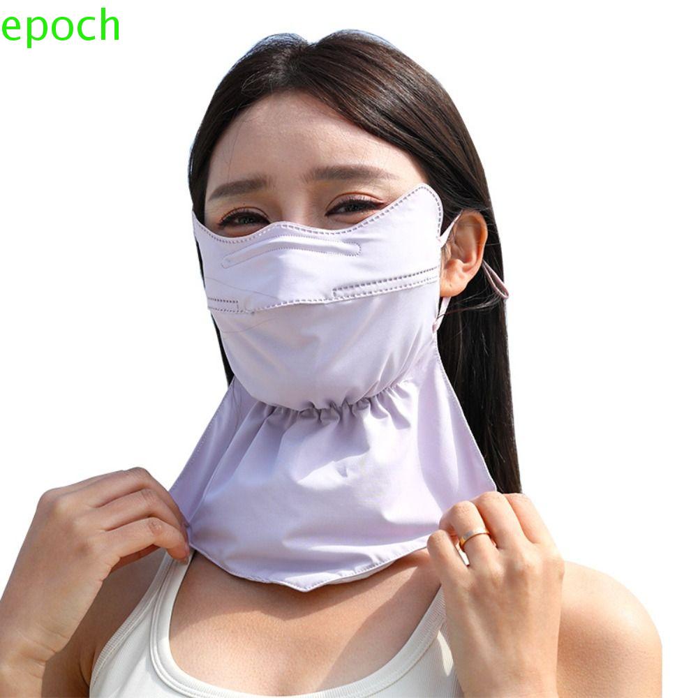 Epoch Khẩu Trang Lụa Chống Nắng Chống Tia UV Màu Trơn Có Thể Điều Chỉnh Dành Cho Nữ