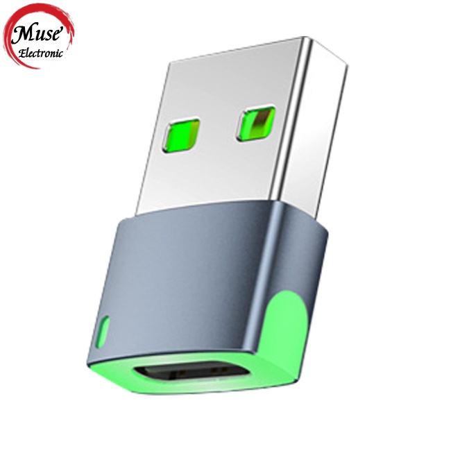 Đầu Chuyển Đổi Usb 2.0 Sang Type-C Có Đèn Led 480mbps Chất Lượng Cao