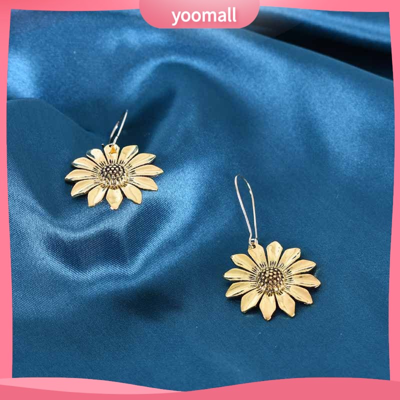 [YM] Bông Tai Hoa Hướng Dương Ba Chiều Phong Cách Bohemian Cổ Điển Mới