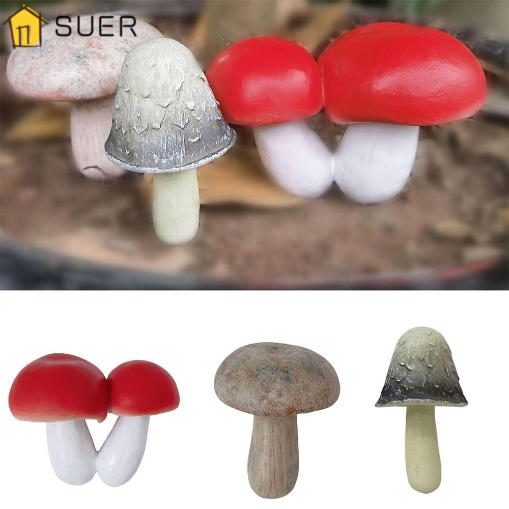 SUENIN Mô Hình Cây Nấm Bằng Nhựa Resin Sáng Tạo Trang Trí Sân Vườn