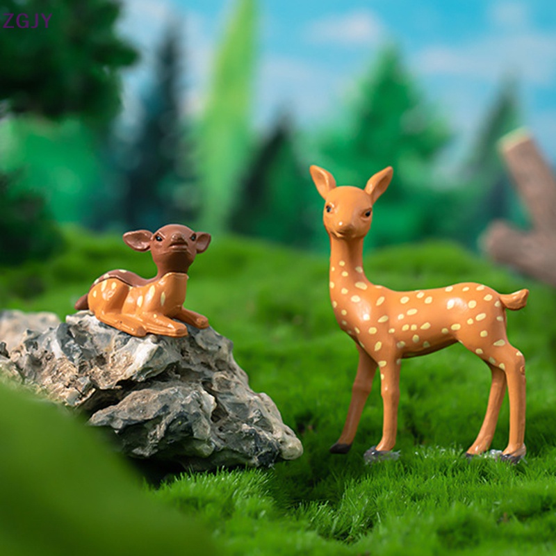 Mô Hình Hươu Cao Cổ Mini Bằng PVC Trang Trí Vườn Mới